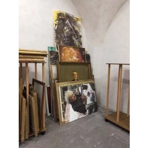 Carrello porta tele da 154 cm con 3 ripiani