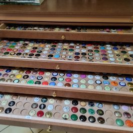 Tiroirs de rangement collections capsules champagne