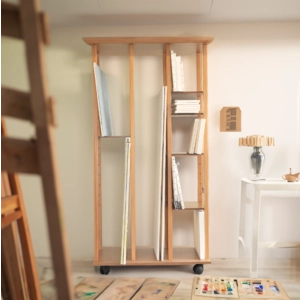 Carrello porta tele da 200 cm con 4 ripiani